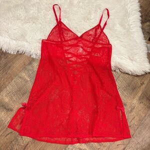 Victoria's Secret Scarlet Lace Chemise